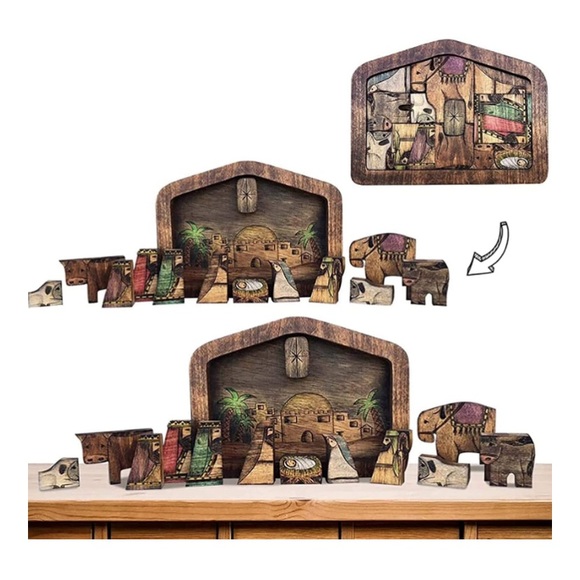 Wooden Jesus Puzzle Statues - Picture 4 of 9